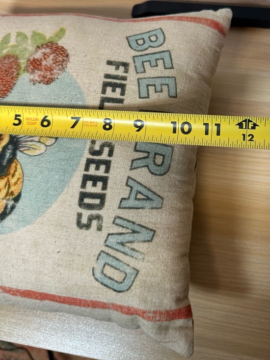 Primitives by Kathy Linen Pillow with Bee and Red Stripe - Picture 7 of 7